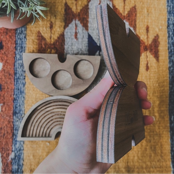 Essential Oil Stand/Tray, in Walnut - Picture 3 of 4